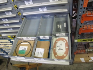 STANLEY VIDMAR HEAVY DUTY 9-DRAWER PARTS CABINET W/ CONTENTS (W-50) LOADING & HANDLING FEE $25-